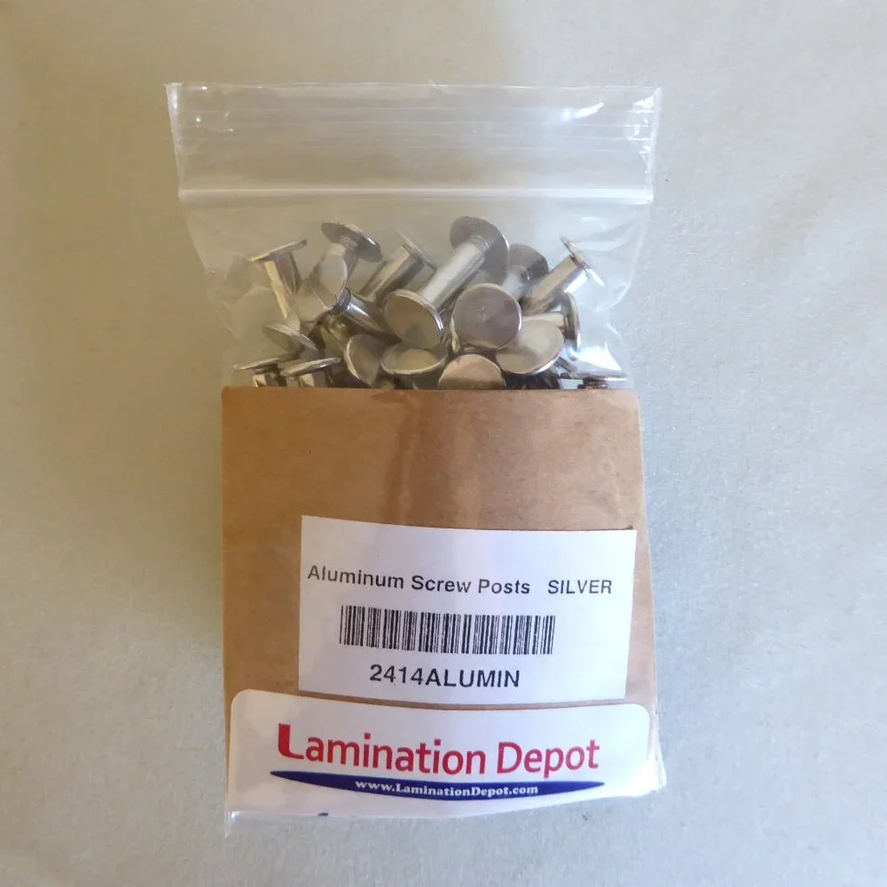 NEW .5” ALUMINUM POST SCREW BOOK BINDING HOLE PUNCH BINDERY POSTS 40 SETS